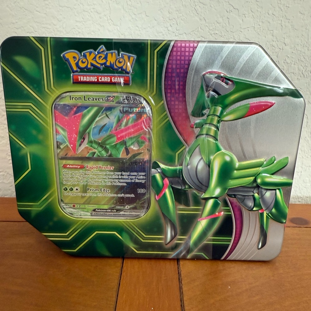 Pokemon Paradox Destinies Iron Leaves ex Tin